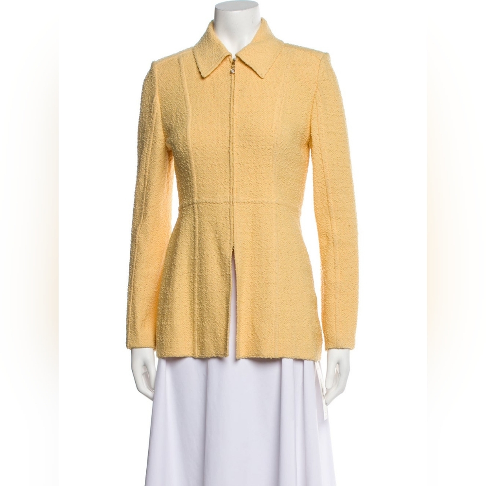St. John Yellow Textured Blazer